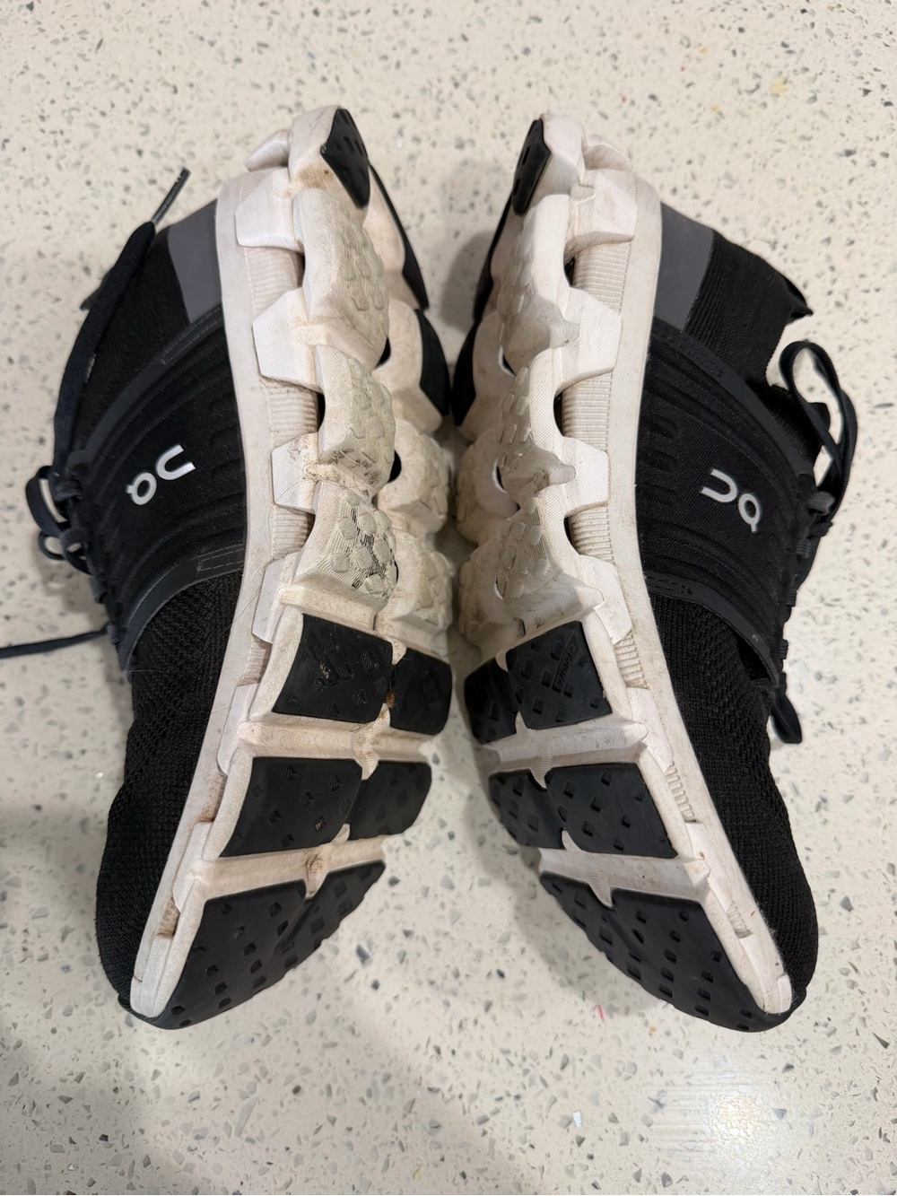 On Running Women's Cloud Swift Running Sneakers - Black/White Size 8 - Picture 2 of 10